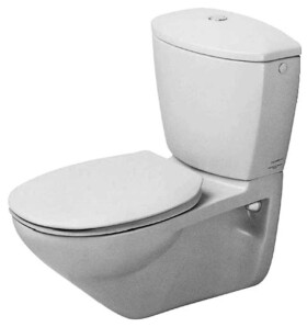 DURAVIT - Duraplus WC kombi mísa, závěsná, zadní odpad, WonderGliss, bílá 01950900001