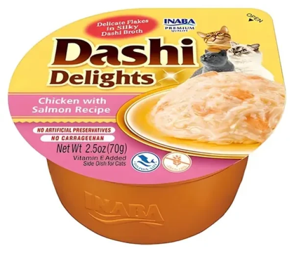 Churu Dashi Delights vanička kuře s lososem 70 g / Vanička pro kočky