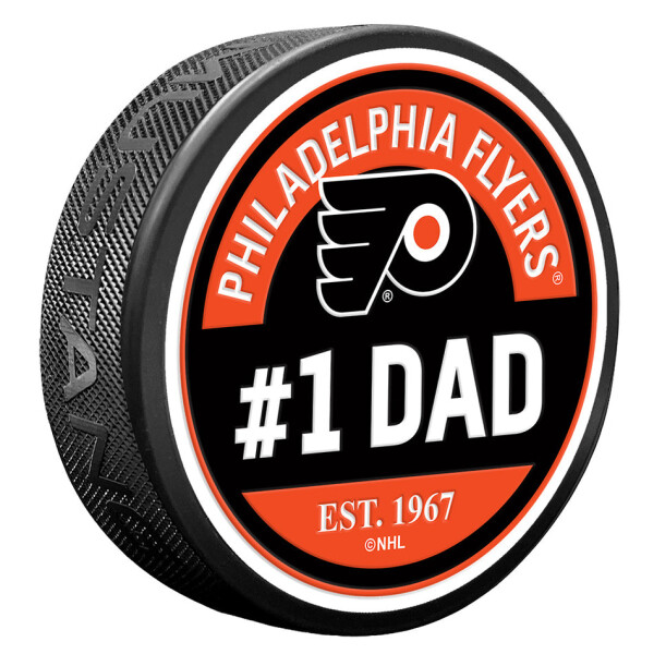 Mustang Puk Philadelphia Flyers NHL #1 Dad Textured Puck