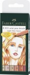 Faber-Castell Umělecký popisovač Pitt Artist Pen B štětcové, sada 6 ks Skin tones - obličejové barvy