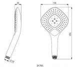 IDEAL STANDARD - Idealrain Evo Jet Sprchová hlavice Diamond 13 cm, 3 proudy, chrom B1760AA