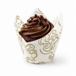 Dortisimo Košíčky na muffiny Tulip bílé se zlatým vzorem 5 x 8 cm (50 ks)