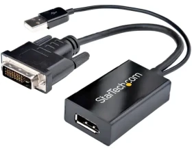 StarTech černá / Adaptér DVI na DisplayPort / 1920x1200 / 60Hz (DVI2DP2)