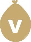Balónek písmeno V zlaté balonky.cz Balónek písmeno V zlaté balonky.cz
