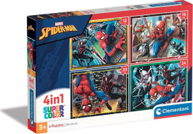 Puzzle 4v1 Marvel Spider-Man (12+16+20+24 dílků) - Clementoni