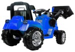 Mamido Dětský elektrický traktor Power s radlicí modrý