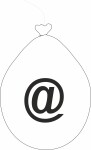 Balónek znak @ bílý balonky.cz Balónek znak @ bílý balonky.cz