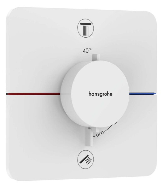 HANSGROHE - ShowerSelect Comfort Q Termostatická baterie pod omítku, pro 2 spotřebiče, matná bílá 15586700
