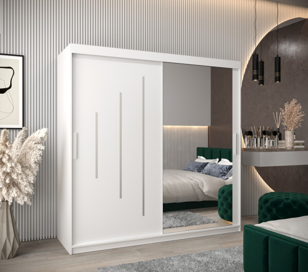 Šatní skříň Abi Y2 Barva korpusu: Bílá, Rozměry: 200 cm, Dveře: Bílá