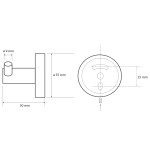 SAPHO - X-ROUND E dvojháček, chrom XR202