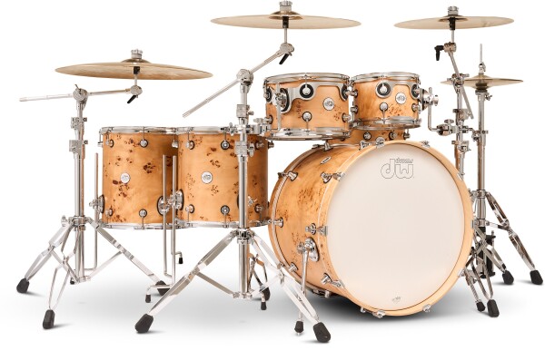 DW Design Series 6pc LTD Exotic Mapa Burl Over Birch