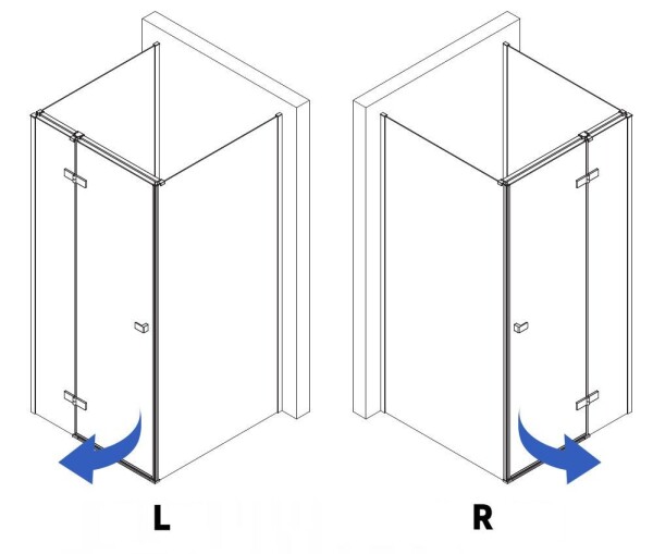 REA/S - Sprchový kout Atlas 90x100 Chrome vpravo KPL-K4961