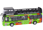 Mamido Turistický dvoupatrový autobus 1:32 s otevíracími dveřmi zelený