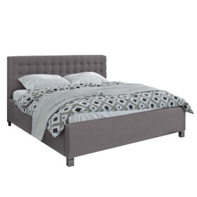 Čalouněná postel Adore 180x200, šedá, bez matrace