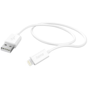 Hama Nabíjecí kabel USB USB 2.0 Apple Lightning konektor, USB-A zástrčka 1.00 m bílá 00201579