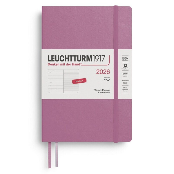 Weekly Planner & Notebook 2026 Paperback (B6+) Dusty Rose