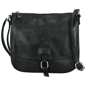 Trendy dámská koženková crossbody kabelka Samira, černá