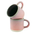 Studio Arhoj Porcelánový hrnek Pink Pistachio 340 ml, růžová barva, porcelán