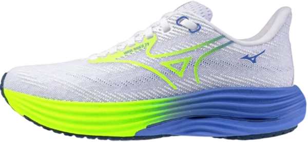 Mizuno Wave Rider 29 White/Lightning Yellow/Ultramarine - Běžecké boty Mizuno WAVE RIDER 29 J1GD250371 Velikost obuvi v EU: 40