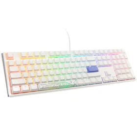 Ducky One 3 Classic Cherry MX-Blue bílá / herní klávesnice / podsvícená / mechanická / drátová USB-C / US (DKON2108ST-CUSPDPWWWSC1)