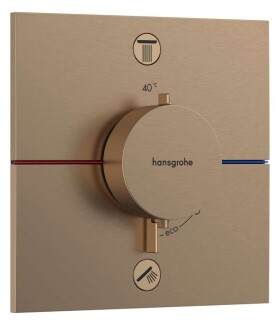 HANSGROHE - ShowerSelect Comfort E Termostatická baterie pod omítku, pro 2 spotřebiče, kartáčovaný bronz 15578140