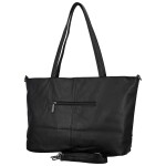 Trendy dámská koženková kabelka na rameno Coveri Longi, černá