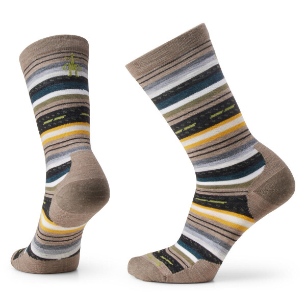 Dámské merino městské ponožky SMARTWOOL Everyday Margarita Crew Socks, Fossil velikost: 38-41 (M)