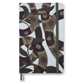 Diář Moleskine Snake Leaves 2026 - tvrdé desky, L, týdenní