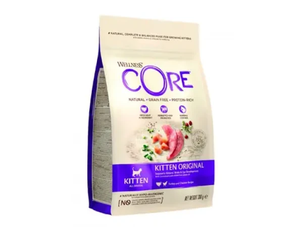 Wellness Core Cat Original Kitten All Breeds krůta a kuře 300g / Granule pro kočky / pro dospělé kočky (076344107279)