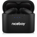 Niceboy HIVE Podsie 3 černá / Bezdrátová sluchátka s mikrofonem / TWS / Bluetooth 5.1 / IPX5 / nabíjecí pouzdro (hive-podsie-3)