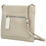 Stylová dámská koženková crossbody kabelka Walida, krémová