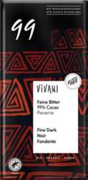 Vivani Edizione grande hořká čokoláda 99 % 80 g BIO