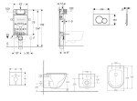 GEBERIT - Kombifix Set předstěnové instalace, klozetu Oudee a sedátka softclose, tlačítko Sigma01, lakovaný matný chrom SANI15CA2106