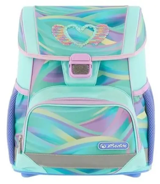 Herlitz Školní aktovka Loop Plus Minty Love / 17 l / boční a přední kapsa / reflexní prvky (400205349)
