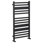 CERANO Koupelnový radiátor Enrico - boční připojení - 467W - černá matná - 970x550 mm