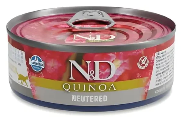 Farmina ND Quinoa Cat Neutered Pork 80 g / Konzerva pro kočky / pro kastrované kočky