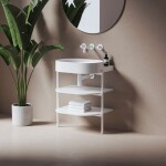 RAVAK - Yard Konstrukce s policemi pod umyvadlo, matná bílá D80000E005