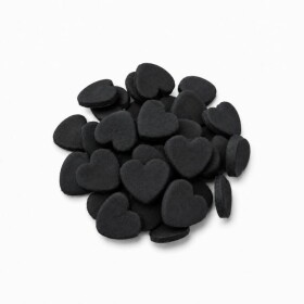 Dortisimo Cukrová srdíčka velká černá 2 cm (50 ks)