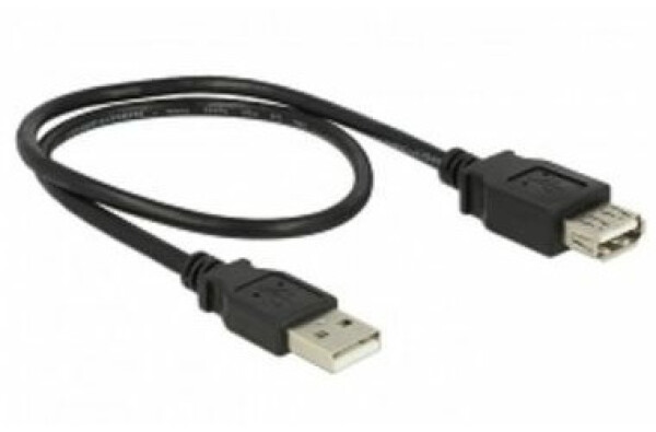 Delock kabel USB 2.0 typ A samec USB 2.0 typ A samice / prodlužovací / 0.5 m (83401)