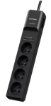 CyberPower P0420SUD0-FR černá / Přepěťová ochrana / 4 zásuvky / vypínač / 2x USB / 1.8 m (P0420SUD0-FR)