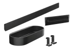 Hansgrohe Set koupelnových doplňků matná černá / Sada koupelnových doplňků / nástěnná lišta / polička / stěrka (27967670)