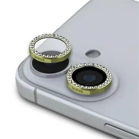 Guess Fixed Glliter Ochrana Čoček pro iPhone 16/16 Plus Gold (57983123487)
