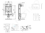 IDEAL STANDARD - ProSys Set předstěnové instalace, klozetu a sedátka Architectura, tlačítka Oleas M1, DirectFlush, SoftClose, CeramicPlus, chrom mat ProSys80M SP119