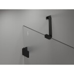 MEXEN/S - Lunar vanová zástěna FIX 50 x 150, transparent, černá 897-050-000-70-00