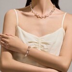 Náramek z čirého křišťálu Eirian - kolekce Ranní rosa, Stříbrná 20 cm