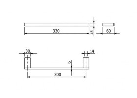 KLUDI - Vela C Držák ručníku, délka 33 cm, kartáčovaný bronz 31962N1