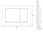 CERSANIT - Set C04 SYSTEM 40 MECH WHB411 PP, tlačítko bílé S701-788