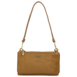 Stylová dámská semišová kabelka na rameno Amanda, hnědá