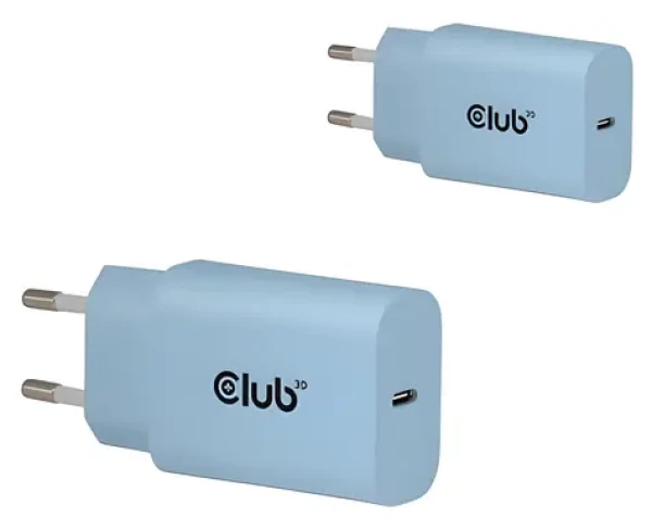 Club 3D CAC-3020 modrá / Nabíječka USB-C / 2-pack / 30W / Power Delivery (CAC-3022)