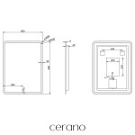 CERANO - Koupelnové LED zrcadlo Silvano - 60x80 CER-429265